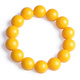 Jing Yuxiang beeswax bracelet natural old honey chicken oil yellow full honey amber bracelet men's single circle women's round barrel Buddha beads without optimization 15.5mm diameter 15-