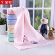 Gold number pure cotton cartoon little rocket children's face wash towel cartoon cut velvet kindergarten face wash towel children's sweat towel soft and water-absorbent 52*27CM 48g blue