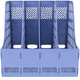 Deli-Vierspaltdatei Korb/Datei Frame Datei Rack Office Supplies Speicherbox 9848z Blau