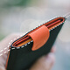 Qimo KEMY DAX second-generation layered card bag creative colorful ultra-thin pull-out card bag multiple card wallet genuine leather black and red gradient 2.0 upgraded model