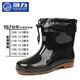 Reliable medium tube winter plus velvet men's rain boots anti-slip rubber shoes men's rain boots waterproof shoes overshoes 838 medium tube 42