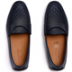 Gucci Gucci Herren dunkelblau geprägte Kuhläden Business Casual Flat Lederschuhe 466904 A9LF0 4009 Größe 40 Senden Sie Freund zur Freundin Geburtstagsgeschenk