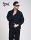Crescent moon autumn and winter work clothes pure cotton work clothes set men and women electric welding clothes workshop uniform Auto-skin long-sleeved labor protection work clothes 719 Navy blue 170/L