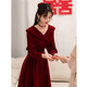 Seidler Toast Wear Bridal 2025 New Burgundy Engagement Dress Out-of-Pavilion Dress Back Home Winter Women Burgundy M