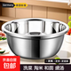 Cheap and practical stainless steel egg-beating basin and wash basin, vegetable basin, seasoning basin, lard basin, 24cm solid basin, one set