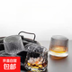 Creative rotating glass wine glass ins tumbler foreign wine glass ice ball whiskey glass vertical pattern whiskey tumbler 180ml 1 piece
