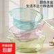 Round thickened washbasin plastic large, medium and small household student dormitory footbath baby small basin food grade glazed blue 1 pack 28cm