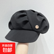 Hat Korean short-brim beret cloud octagonal hat for women autumn thin large head circumference versatile hat trendy black