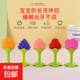 Baby Teething Stick Three-dimensional Fruit Teether Baby Silicone Chewable Newborn Teething Device Soothing Teether Toy Grape + Apple Bag Food Grade Silicone-Fruit Teether Sheet