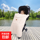 Baby stroller cover blanket for baby to go out in autumn and winter, warm windproof cloak, strap, waist stool, children's windshield blanket, beige bear, velvet cloak 75*78cm