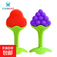 New baby teether, silicone molar stick, finger-eating stick, baby soothing chewing gum, anti-eating hand artifact, mouth-appetite, strawberry + grape