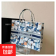 Chinese style oil painting felt tote bag new handbag high-end large capacity printed commuter shopping bag ink painting large bag 40*30*12