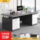 Desk double staff station office financial desk and chair combination simple and modern 2-person face-to-face staff desk thickened 28 desktop high-grade gray 160*70