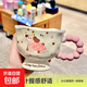 Mug with good-looking puppy ins style ceramic water cup gift box souvenir birthday gift for girls breakfast cup cute pink puppy single cup