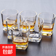 Square glass household hospitality cup drinking water green tea cup juice beer cup heat-resistant high-end glass tea cup square cup 160ml 4 pieces