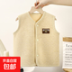 New style children's vest with velvet and thickening to keep warm for outer wear in autumn and winter for boys and girls cardigan vest 287 yellow -Xinyu vest 80 cm