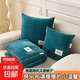Boxingna pillow quilt dual-purpose two-in-one thickened multi-functional car cushion sofa pillow office lunch patch embroidered baby velvet-dark green 40*40cm unfold 105*145cm