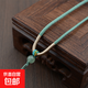 Jewelry accessories hand-woven pendant rope crystal handmade rainbow winding necklace rope small round rope hanging neck rope Autumn green