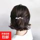 Suitable for tiaras with small hair volume. Top clip on the back of the head. Elegant lady headwear. Half-tied hair clip. Sweet leaf clip.