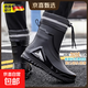 German high-end rain boots for men, new style, rain-proof and waterproof shoes with mid-length anti-slip rain boots, outdoor fishing rain boots, black with waterproof mouth and non-detachable 42