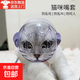 Pet cat muzzle hood, cat anti-biting mouth mask, anti-barking, anti-nuisance, cat collar, hood, mask, nail clipping, M size PE bag