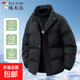 Woodpecker Down Cotton Jacket Men's Winter Short New Casual Cotton Jacket Hooded Winter Thickened Cotton Jacket Black L