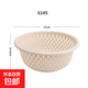 Double-layer vegetable washing basket, drain basket, kitchen round basket, washing basin, plastic large eye drain basket, vegetable washing sieve, diameter 37cm, khaki extra large