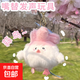 武汉文创蒜鸟发声玩偶纪念品鄂人和平鸟情侣毛绒钥匙扣玩具挂件 限定樱花粉蒜鸟发声玩偶【1个】 送女友闺蜜毛绒钥匙扣背包挂件