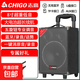 CHIGO Trolley Square Dance Audio Outdoor Karaoke Bluetooth Speaker Special Large Volume Mobile Stage High-Power Stall Heavy Bass High-end Home Mobile Portable Amplifier 8-inch Wooden Box (15-inch Combination Speaker) Standard Edition