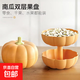 New Year's pumpkin fruit plate, high-end snack display plate and storage box for the living room and tea house. Exquisite and high-looking fruit plate. 2 pieces of pumpkin fruit plate. Integrated storage and storage.