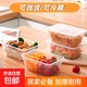 Disposable lunch box with lid, thickened household lunch box, lunch box, rectangular, round, transparent take-out packaging box, small bag, 750 square, 20 pieces