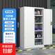 Heavy-duty tool cabinet, auto repair factory, large workshop, metal cabinet, multi-functional double-door cabinet, hardware parts storage cabinet, heavy-duty inner four-panel/all white