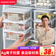 Best Helper Refrigerator Fresh Box Food Grade Antibacterial Storage Box Sealed Fruit and Vegetable Freezer Box 2500ml 3 Pack