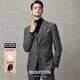 BUSYCON Wool Suit Men's Suit High-End Gray Groom Wedding Dress Men's Business Casual British Style Professional Formal Wear Gentleman Gray (Top + Vest + Pants) L 50 Reference Weight 135-145 Jin Jin is equal to 0.5 kg