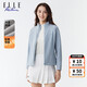 ELLE ACTIVE Stand Collar Zipper Soft Shell Jacket Women's 2025 New Windproof Warm Thickened Jacket Icelandic Blue L