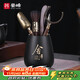 Haofeng 2025 new tea ceremony black sandalwood Six Gentlemen complete tea set set Kung Fu tea set accessories as a gift