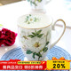 Porcelain Knight Cup Ceramic Creative European Mug with Cover Large Capacity Bone China Water Cup Breakfast Cup Milk Coffee Cup Camellia Mug