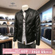 ANDSEEYOU trendy brand men's leather jacket winter new British style slim motorcycle leather jacket coat boutique national fashion men's clothing black XL