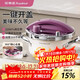Royalstar 304 stainless steel pressure cooker small household gas induction cooker universal explosion-proof small capacity pressure cooker lotus purple enamel pressure cooker 22cm 4L