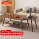 Shanshan wooden art coffee table living room simple coffee table small apartment side table tea table Nordic side table balcony mini table