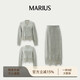 MARIUS | Warm fireplace wool blend loose lace splicing crew neck knitted pullover/skirt Hepburn black pullover L