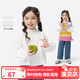 Xiaoyinman children's clothing girls pure cotton fungus shirt 26 spring fashionable sweet casual tops for children and middle-aged children