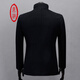 Ding Bronze Herrenjacke Herbst und Winterjacke Herren Wolljacke Top Slim Black Business Casual Stand Halsband Schnalle Schwarze Wolle 93,6% Kaschmir 4,2% 185