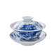 KAMJOVE blue and white porcelain Kung Fu tea set, tea cup, teapot, Sancai bowl tea set KP-95 exquisite peony style