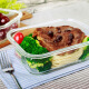 Demas heat-resistant glass fresh-keeping box microwave lunch box office worker bento box Nordic green 700+ 880ml+ tableware