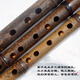 La flauta de bambú púrpura hecha a mano del Sr. Guanzi tocó profesionalmente la flauta seleccionada Materials Old Material Master de prueba Galte G Tune + Conjunto completo de accesorios