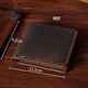 Andseeyou Brand Fabriqué à la main Crazy Horse Wallet Men Men's Brand Money Chuck Couche Cow Hide Card Sac Id Sac authentique portefeuille en cuir horizontal