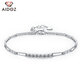 Aido Diamond pt950 platinum bracelet for women, fashionable platinum shiny bamboo flower bracelet gift for girlfriend, weight 9.0-9.2g, length 16+2cm