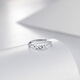 Saturday Fortune (ZLF) PT950 platinum ring for women, shiny hollow love ring for girlfriend, size 14-1.30g