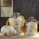 Jingdezhen ceramic wine bottle ornaments 1 Jin Jin is equal to 0.5 kg 2 Jin Jin is equal to 0.5 kg 3 Jin Jin is equal to 0.5 kg 5 Jin Jin is equal to 0.5 kg 10 Jin Jin is equal to 0.5 kg Decorative household antique small white wine jar pot empty wine can seal 10 Jin Jin is equal to 0.5 kg Packed with hot stamping and private collection with white background